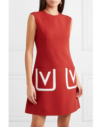 Valentino De Poudre Wool Mini Dress