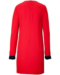 Victoria Beckham Victoria Shift Dress With Contrast Pleated Cuffs
