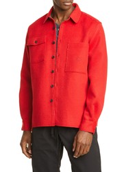 Ovadia & Sons Ike Military Wool Blend Flannel Overshirt
