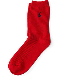 Red Wool Socks