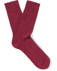 Red Wool Socks