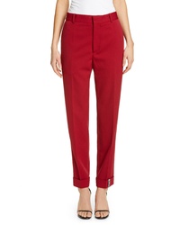 Red Wool Tapered Pants