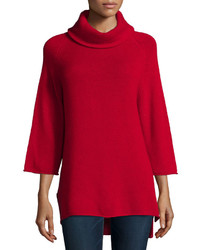 Neiman Marcus Cashmere Collection Cowl Neck 34 Sleeve Cashmere Tunic