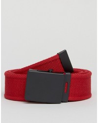 Asos Woven Belt With Black Coated Buckle