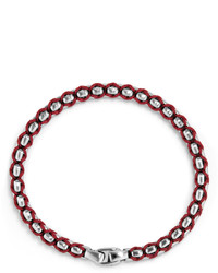 David Yurman 48mm Woven Box Chain Bracelet Red