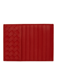 Red Woven Leather Clutch