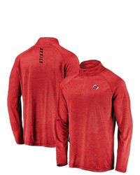 FANATICS Branded Red New Jersey Devils Contender 14 Zip Raglan Jacket At Nordstrom