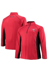 FANATICS Branded Redblack Tampa Bay Buccaneers Big Tall Polyester Quarter Zip Raglan Jacket At Nordstrom