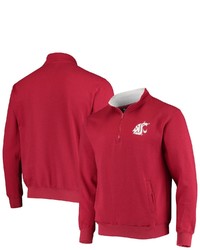 Colosseum Crimson Washington State Cougars Tortugas Logo Quarter Zip Jacket