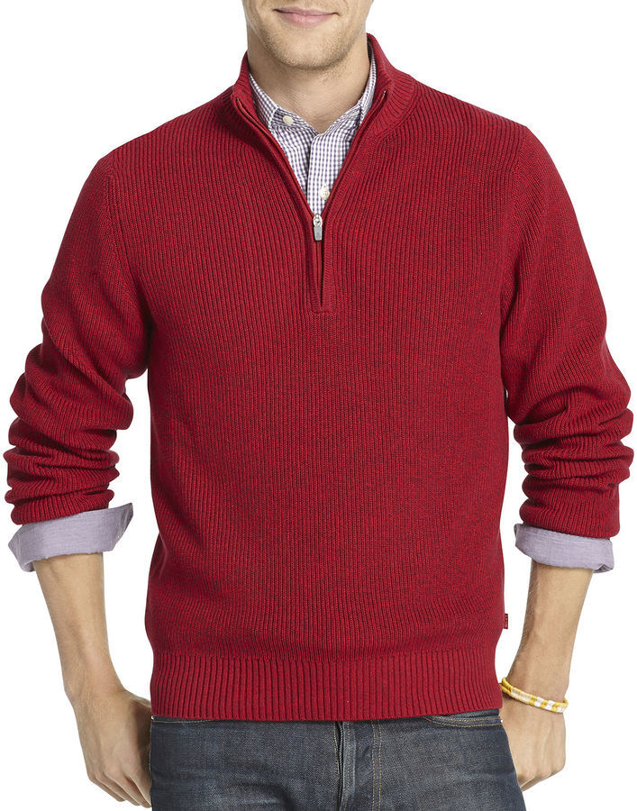 Izod Quarter Zip Shaker Sweater, $70 | jcpenney | Lookastic
