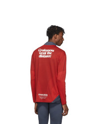 Nike Red And White Gyakusou Half Zip Sweater