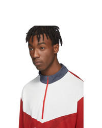 Nike Red And White Gyakusou Half Zip Sweater