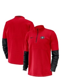 Nike Red Bulldogs Coaches Quarter Zip Pullover Jacket At Nordstrom
