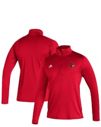 adidas Red Louisville Cardinals Freelift Sport Raglan Climalite Quarter Zip Jacket At Nordstrom