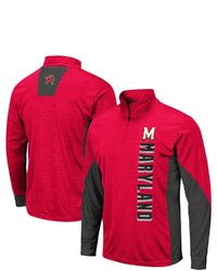 Colosseum Red Maryland Terrapins Bart Windshirt Quarter Zip Jacket