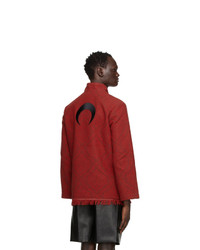 Marine Serre Red Moon Salutation Regenerated Carpet Half Zip Sweater