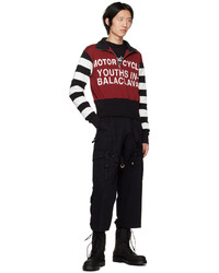 Youths in Balaclava Red Motorcycle Race Sweater