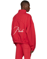 Rhude Red Quarter Zip Sweater