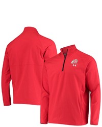 Under Armour Red Utah Utes Coaches Squad Quarter Zip Jacket