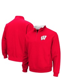 Colosseum Red Wisconsin Badgers Big Tall Tortugas Quarter Zip Jacket