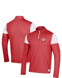 Under Armour Red Wisconsin Badgers Gameday Tri Blend Quarter Zip Jacket At Nordstrom