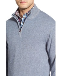 Peter Millar Regular Fit Quarter Zip Wool Blend Pullover