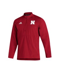adidas Scarlet Nebraska Huskers 2021 Sideline Roready Quarter Zip Jacket At Nordstrom