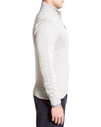 David Donahue Silk Cotton Cashmere Quarter Zip Sweater