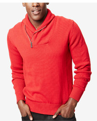 Sean John Zip Shawl Collar Sweater Only At Macys