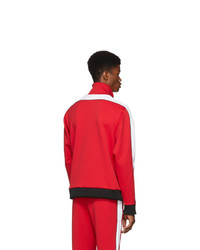 Miharayasuhiro Red Enlarged Zip Track Jacket