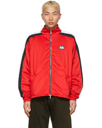 VTMNTS Red Tailored Tracksuit Zip Up Sweater