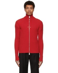 1017 Alyx 9Sm Red Zip Up Sweater
