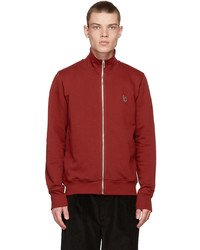 Ps By Paul Smith Red Zip Up Turtleneck