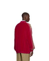 Gucci Red Zipover Track Jacket