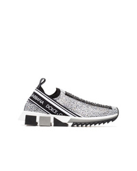 Dolce & Gabbana Crystal Embellished Logo Sneakers