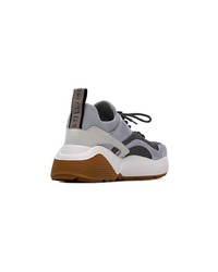 Stella McCartney Grey And Eclypse Multi Textured Low Top Sneakers