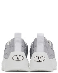 Valentino Garavani Silver Padded Nylon Gumboy Sneakers