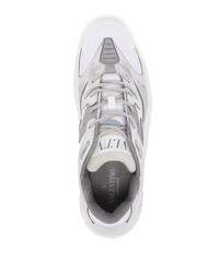 Valentino Garavani Silver Panelled Sneakers