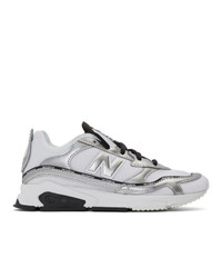 New Balance White And Silver X Racer Sneakers