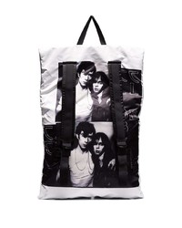 Eastpak Black And Silver Metallic X Punk Poster Print Backpack