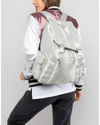 Asos Lifestyle Oversized Satin Backpack With Zipped Pockets