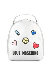Love Moschino Patch Appliqu Metallic Backpack