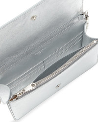 Givenchy Pandora Lizard Embossed Wallet On Chain Bag Silver