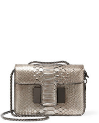 Tom Ford Sienna Mini Python Shoulder Bag Silver
