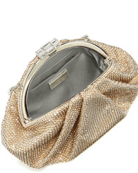 Judith Leiber Couture Enchanted Allover Beaded Pochette Clutch Bag