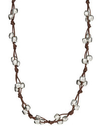 Uno de 50 Bead And Leather Opera Necklace