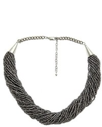Faf Incorporated Beaded Necklace Silver
