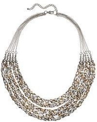 Sonoma Life Style Bead Braided Multistrand Necklace