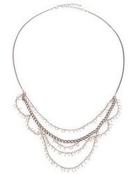 Chan Luu Sterling Silver Tiered Bead Necklace