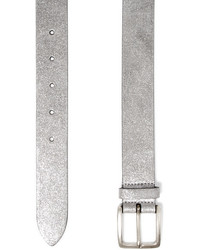 Andersons Andersons Metallic Textured Leather Belt Silver